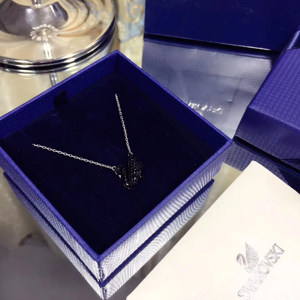 Swarovski Black Swan Necklace